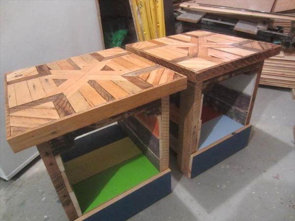 Wooden pallet mini tables