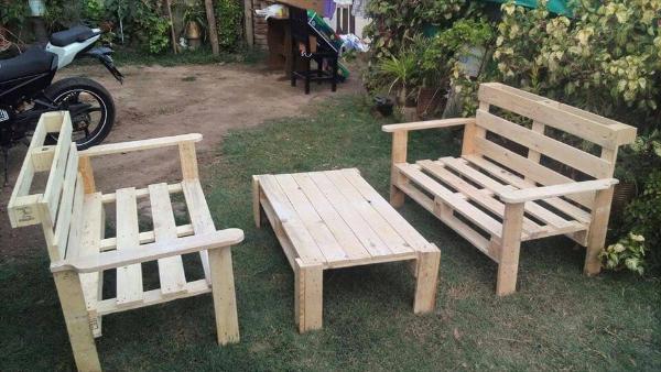 diy pallet outdoor furniture set