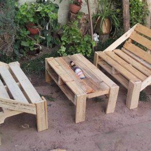 recycled pallet outdoor furniture set