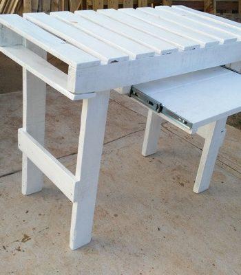 wooden pallet white painted desk