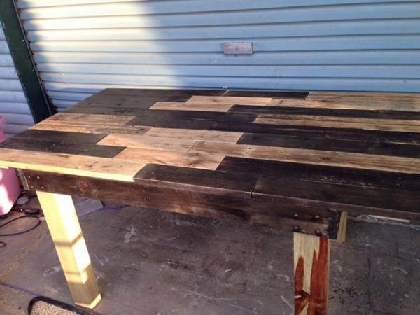 Rustic pallet dining table