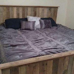 Recycled pallet bed