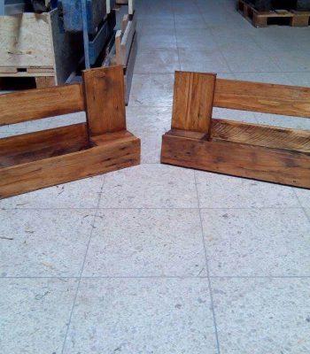 rustic wooden pallet shelves