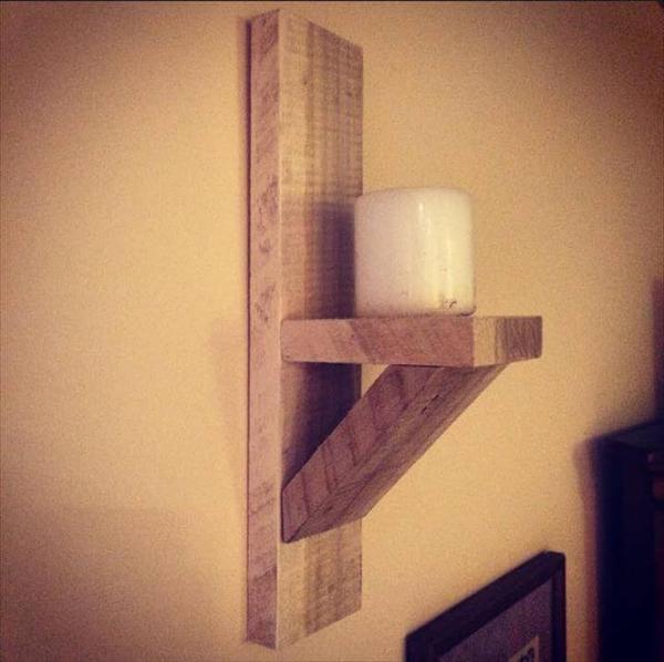 pallet candle sconce