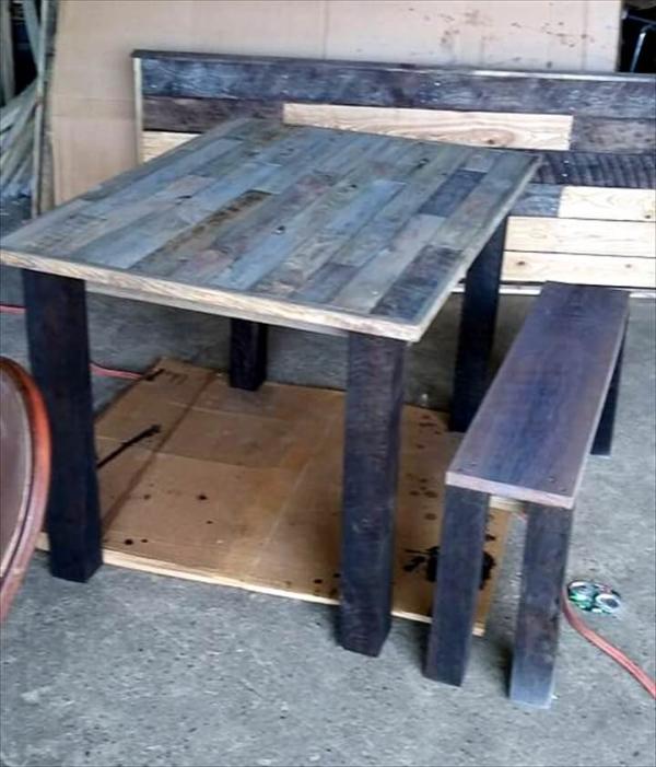 pallet table and bench