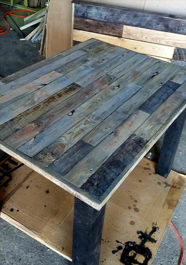 diy pallet table and bench
