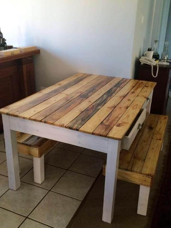  Pallet Dining Table  and Bench 101 Pallets 