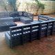 Recycled pallet patio furniture set