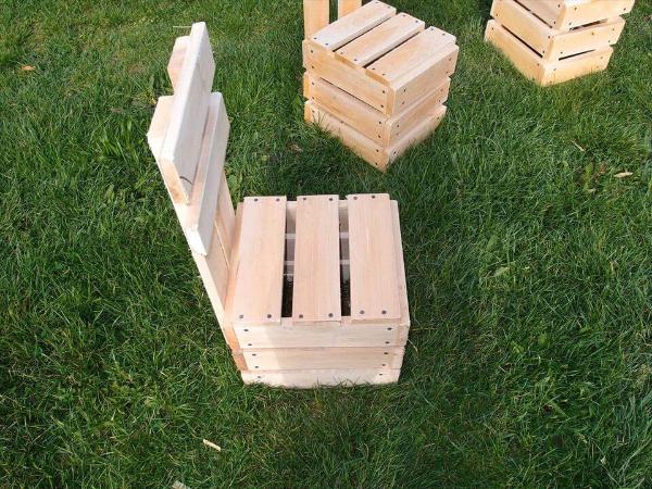 pallet fire-pit chair set