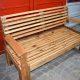 sturdy wooden pallet bench