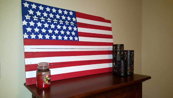 wooden pallet custom country flag wall art