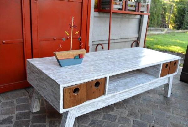 pallet media console table