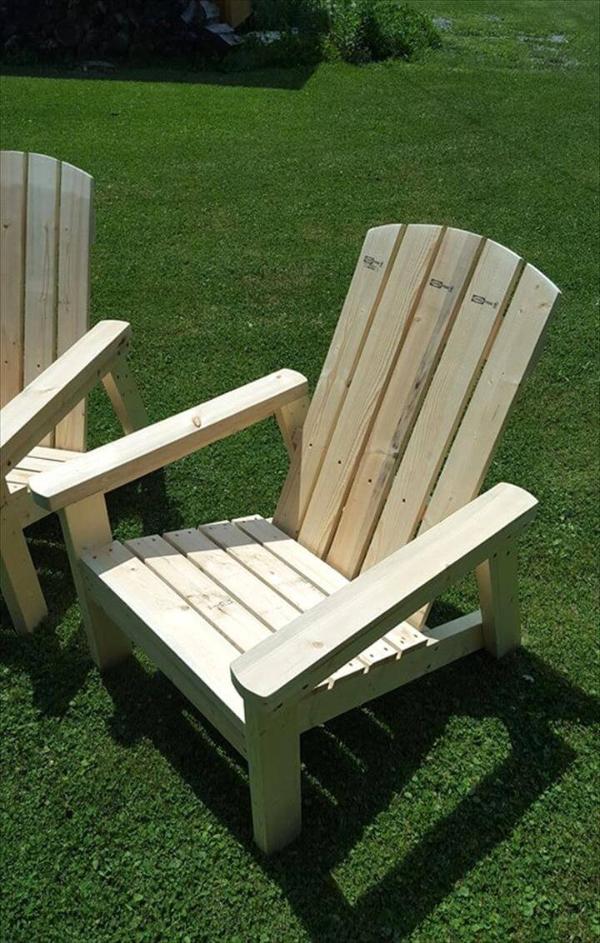 Recycled pallet Adirondack chairs 