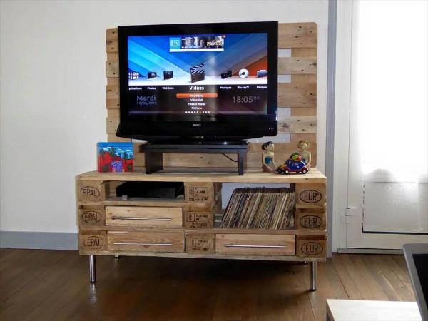 Wood Pallet TV Stand with Storage – 101 Pallets