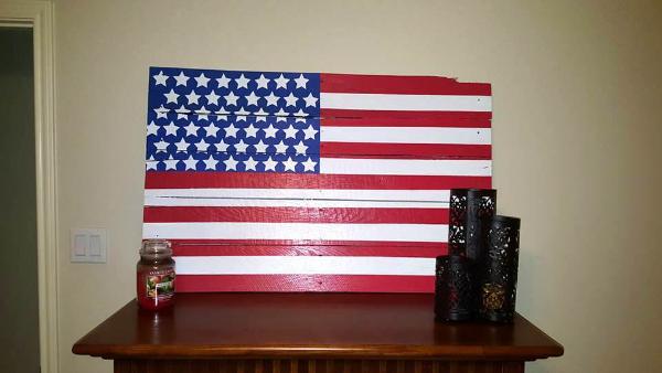 diy wooden pallet country flag wall art