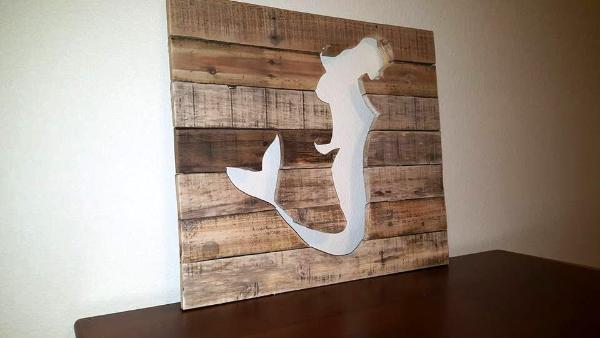 Diy Pallet Mermaid Wall Art 101 Pallets