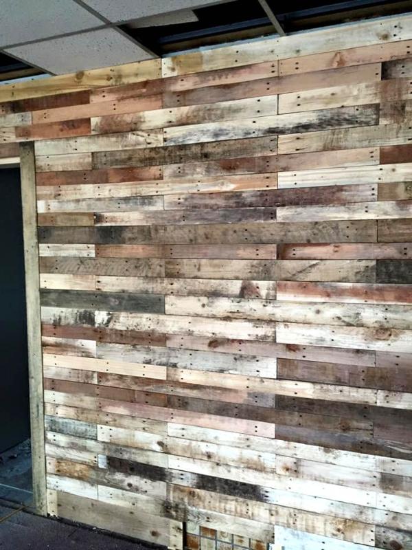 handcrafted wooden pallet rustic wall