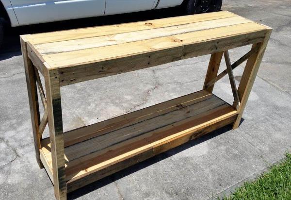 Wood Pallet Entryway Table Diy 101 Pallets