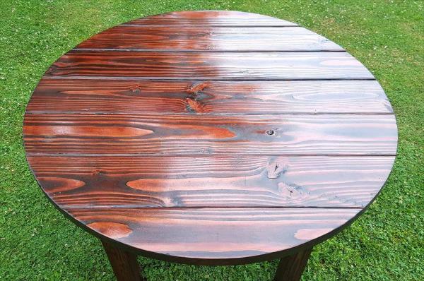 pallet round top dining table