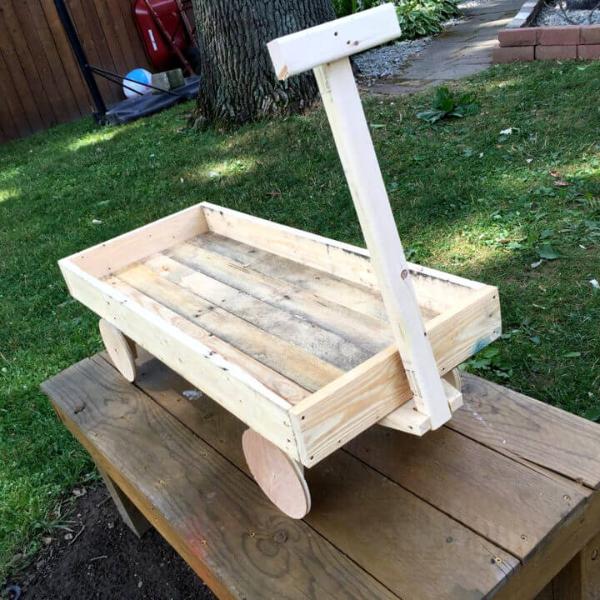 diy pallet wooden wagon for kids