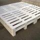 chic white painted 8 pallet bed frame