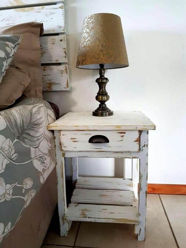 Pallet Headboard and Bedside Tables â€