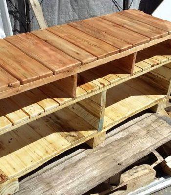 handcrafted wooden pallet TV stand or media console