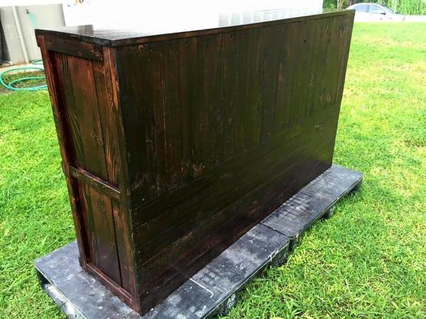 Wooden pallet and crate dresser