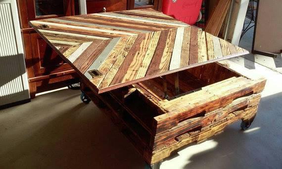 Recycled pallet coffee table