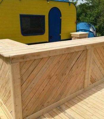 Re-purposed pallet bar and terrace