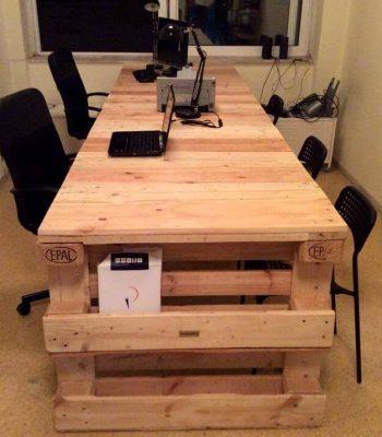 wooden pallet office desk