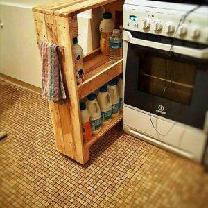 hand-built pallet laundry room rack